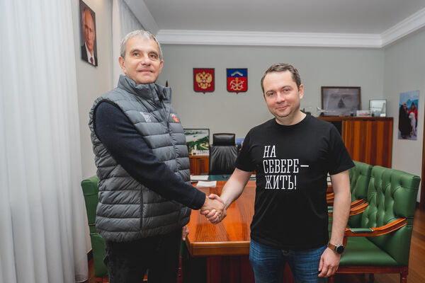 Governor Andrey Chibis and S7 Group shareholder Vladislav Filev discussed the modernization of the Murmansk shipyard