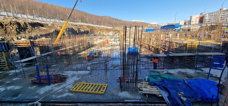 Construction of a swimming pool on Kolsky Avenue continues in Murmansk